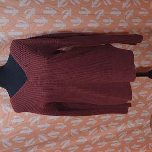 Burgundy knitted sweater